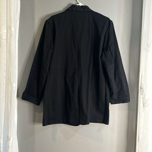 Jen Jen by Darian Vtg black and gold jacket retro unique blazer style Jean hacke - Picture 6 of 10